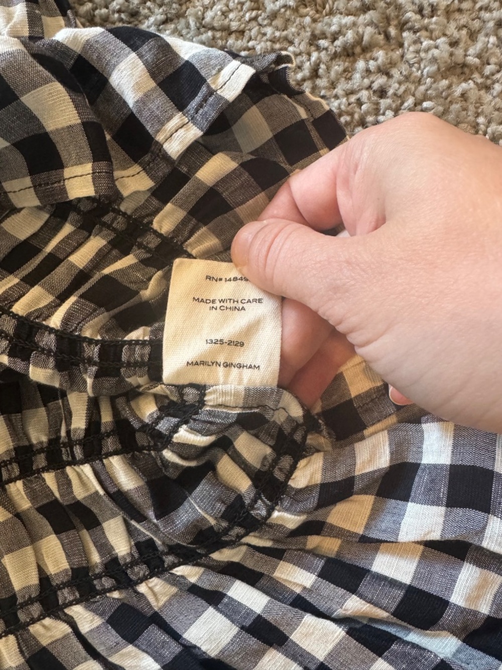 Doen Rizzo Dress Marilyn Gingham Size S - Picture 6 of 6